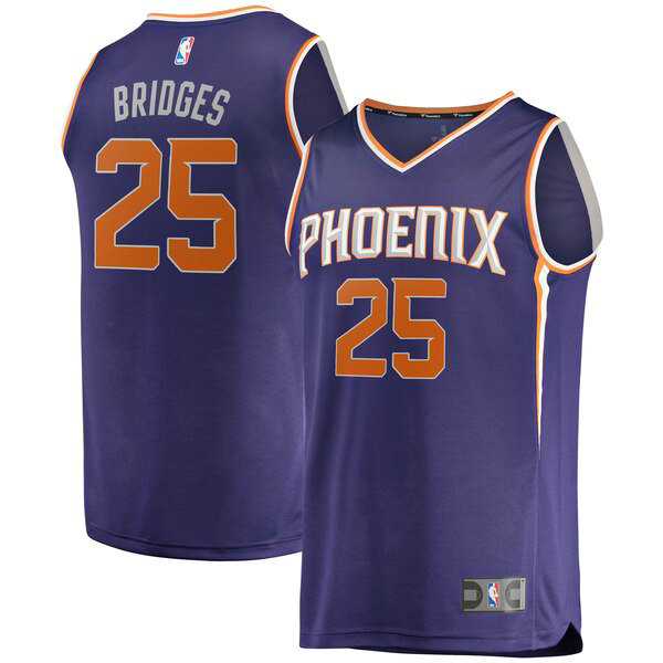 Maillot nba Phoenix Suns Icon Edition Homme Mikal Bridges 25 Pourpre